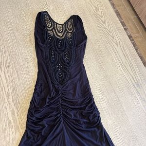 Sky Scrunch Butt Crochet Maxi Dress